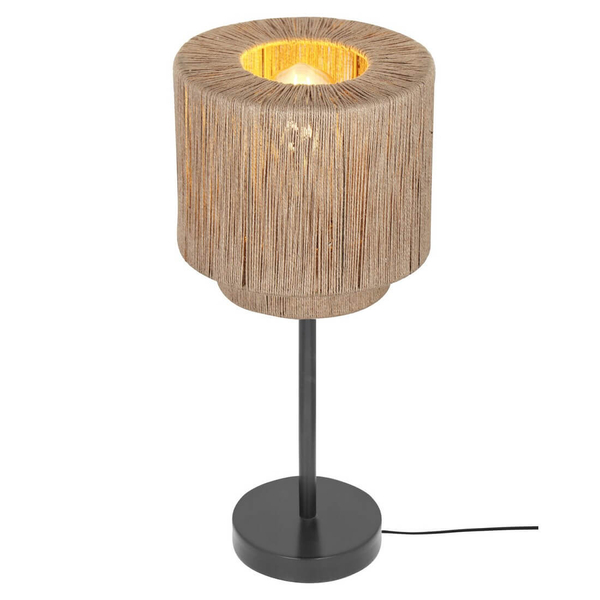 Stołowa lampa ekologiczna SMILLA 566800136 boho beżowa czarna