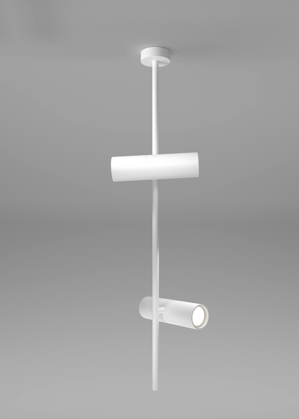 Lampa sufitowa wisząca podwójne tuby regulowane białe Elti OUTLET