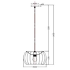 Lampa wisząca filcowa Spencer 34445/30/30 do salonu czarna