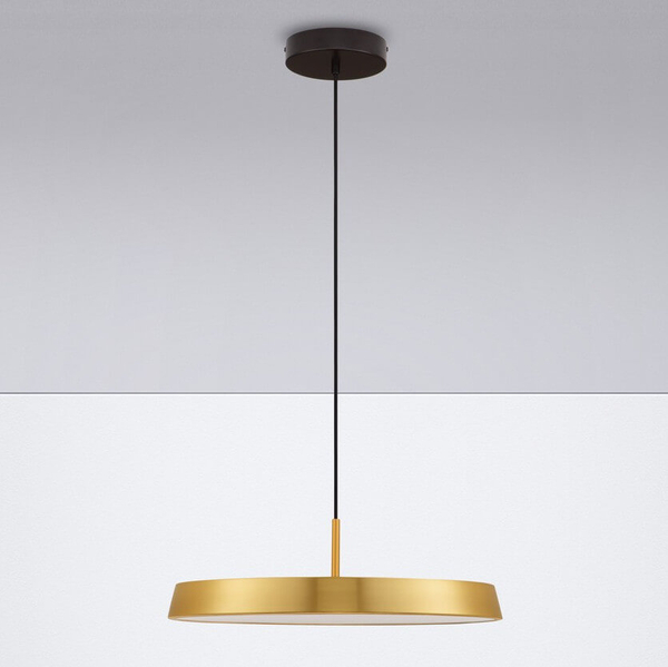 Wisząca lampa CORUNA LE44430 LED 37W 3000K dysk złota czarna