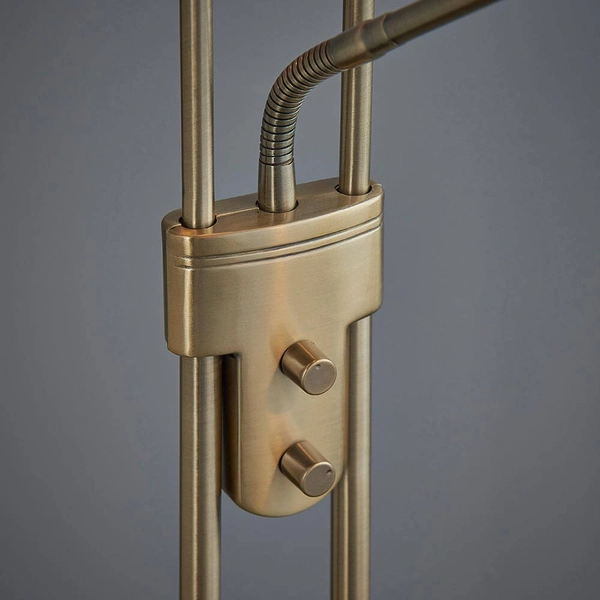 Lampa podłogowa do czytania Rome ROME-AN regulowana mosiądz biały