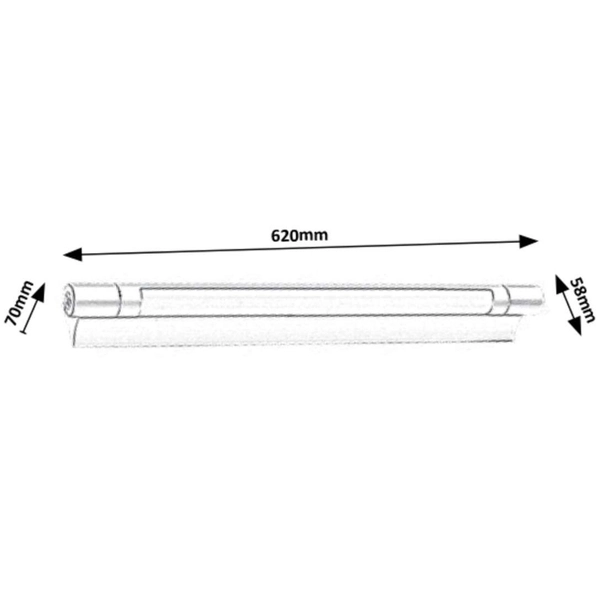 LAMPA kinkiet BYRON 1445 Rabalux ścienna OPRAWA metalowa LED 8W 4000K tuba srebrna