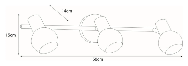 Lampa ścienna Alpina K-C9590B/3 glamour z regulacją chrom