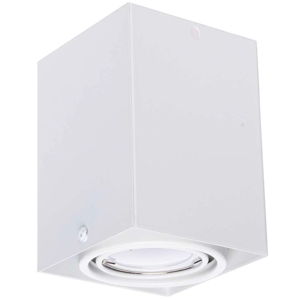 Spot LAMPA sufitowa BLOCCO ML476 Milagro natynkowa OPRAWA metalowa LED 7W 3000K oczko regulowane kostka cube biała