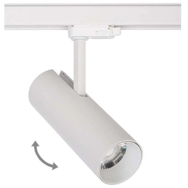 Regulowana LAMPA sufitowa MILO 8762 Nowodvorski okrągła OPRAWA metalowa LED 25W 3000K do systemu szynowego 3 - fazowego biała