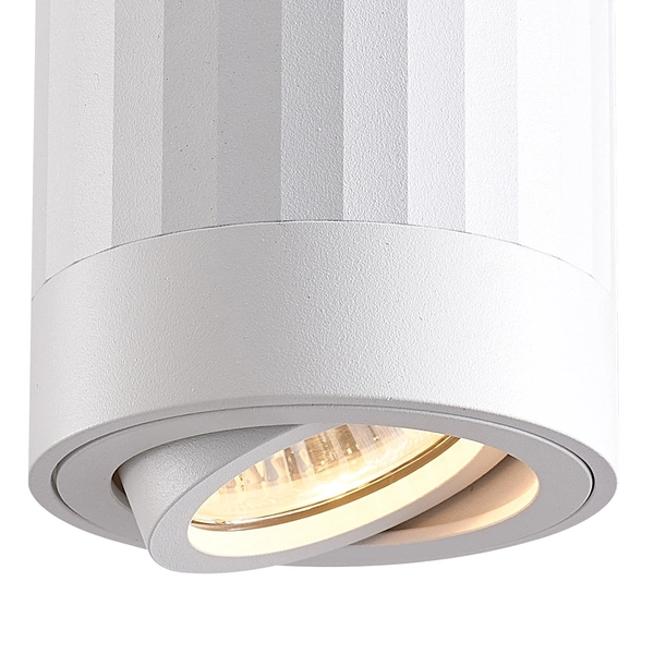 Natynkowa lampa ruchoma Rubin biały spot kierunkowy do kuchni paski