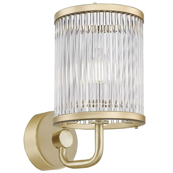 Lampa ścienna SERGIO W0528-01F-V6AC klasyczna szklany kinkiet złoty
