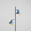 Stożkowa lampa podłogowa FORM 1108A16_2 do sypialni niebieska