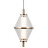 Szklana lampa zwis Fuente PND-34395-1-HBR LED 5W 3000K złoty przezroczysty