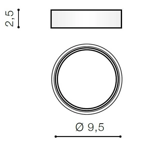 Okrągły pierścień do lampy Adamo AZ2567 Azzardo 9,5 cm czarny