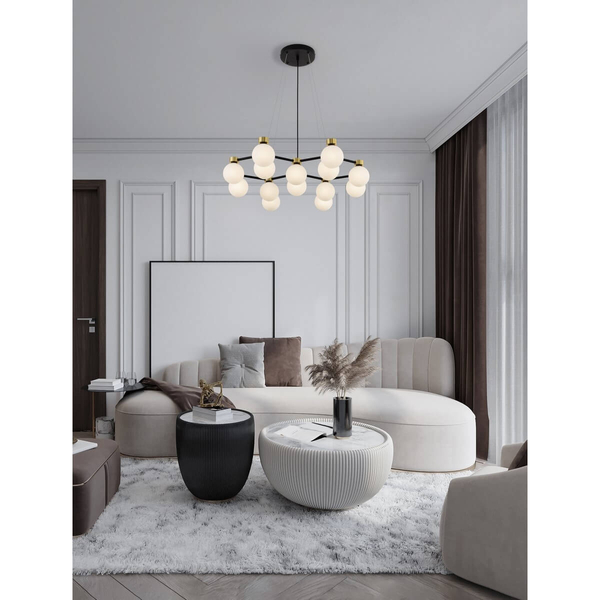 Wisząca lampa molekułowa CAMINOS LE44544 złoty czarny biały