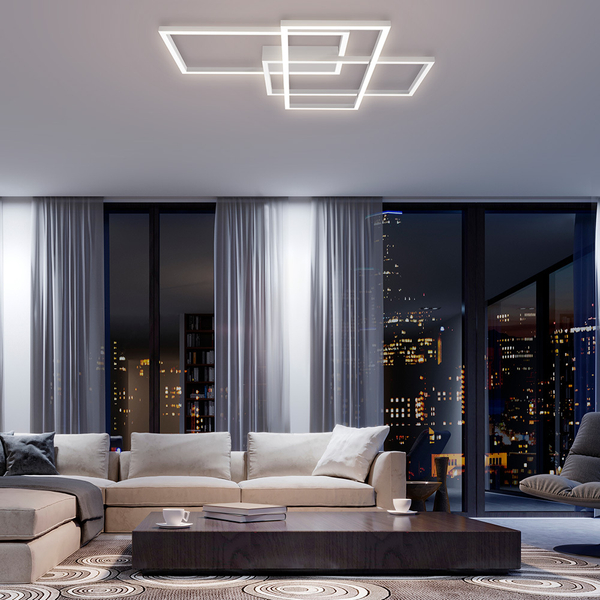 Plafon geometryczny Rida MOD015CL-L80W Maytoni LED 80W 3000K prostokąty biały