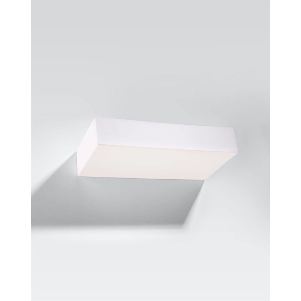 Prostokątny kinkiet ceramiczny SL.0836 do sypialni biały