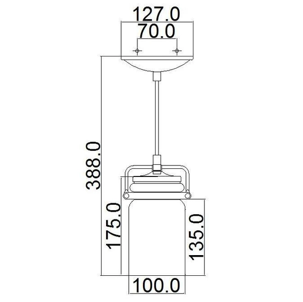 Skandynawska LAMPA wisząca KKL-BRINLEY-MP-NI Elstead KICHLER szklana OPRAWA industrialna ZWIS tuba nikiel przezroczysty