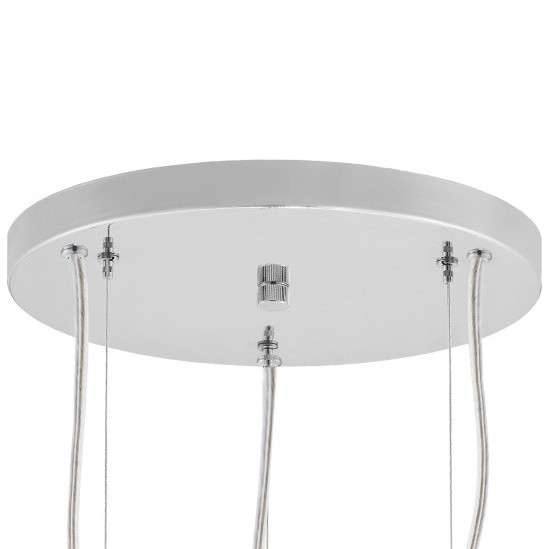 Skandynawska LAMPA wisząca ALUR 10724303 Kaspa hygge OPRAWA kulisty ZWIS kule balls chrom białe