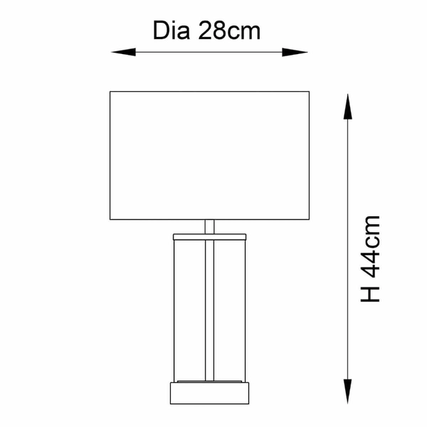 Klasyczna lampa stołowa Lessina 98810 Endon biała transparentna złota