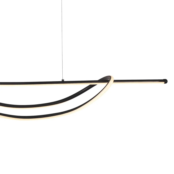 Metalowa lampa wisząca AMBAR ML1584 LED 35W 4000K czarna