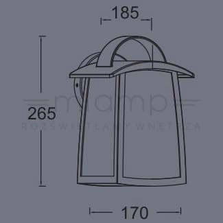 Zewnętrzna LAMPA elewacyjna KELSEY 5273601012 Lutec metalowa OPRAWA ogrodowa ścienna outdoor IP44 czarna