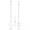 Wygłuszająca lampa wisząca 23176 LED 3x2W 3000K brązowa szara