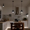 Lampa wisząca/ścienna/sufitowa Niva KL-NIVA-1W-1P-BK metalowa biała czarna
