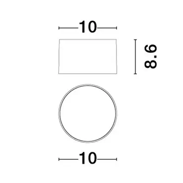 Nowoczesna tubka sufitowa RINVELA LE45503 LED 10W 3000K złota