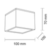 Plafon LAMPA sufitowa SUWA 7076 Shilo kwadratowa OPRAWA natynkowa downlight kostka cube biała