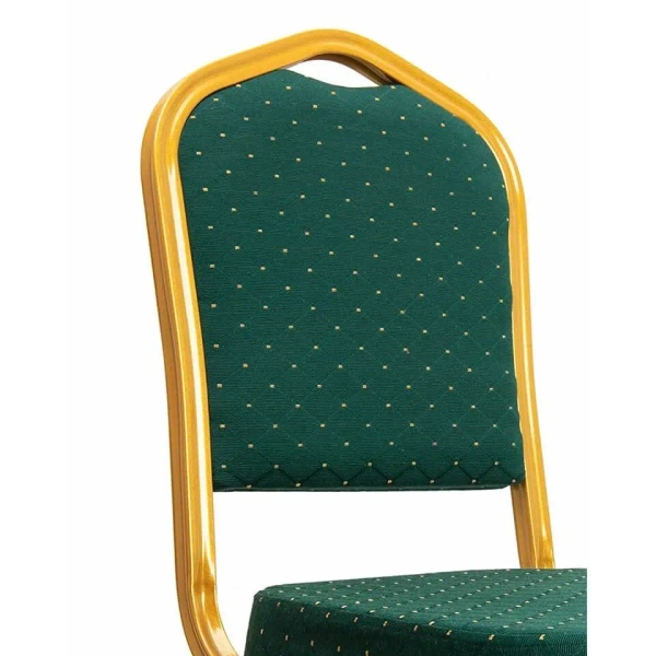 Krzesło do jadalni HEKATE zielone złote KH1501100391 wys. 93,5 cm tkaninowe