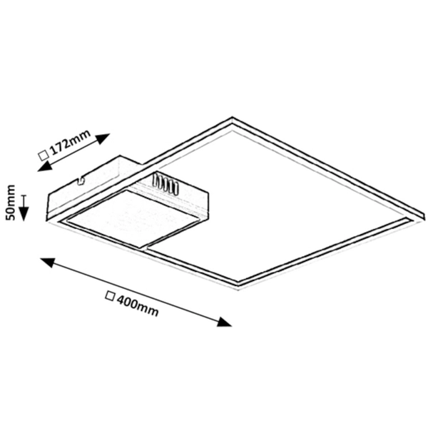 Minimalistyczna LAMPA sufitowa SIRIUS 5286 Rabalux plafon LED 30W 4000K kwadratowy czarny