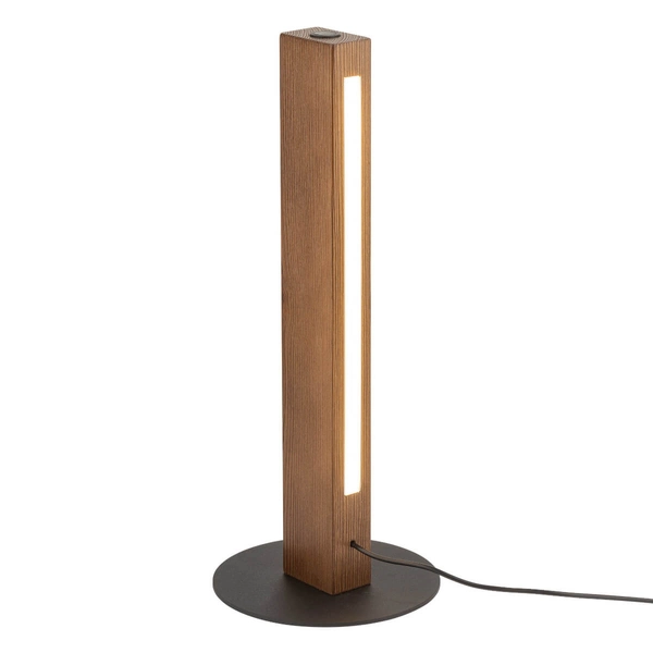 Podłużna nocna lampka Teo 1411 TK Lighting boho drewniana brązowa