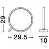 Lampka pierścieniowa nocna TUCUMAN LE44518 LED 12W 3000K ring czarna