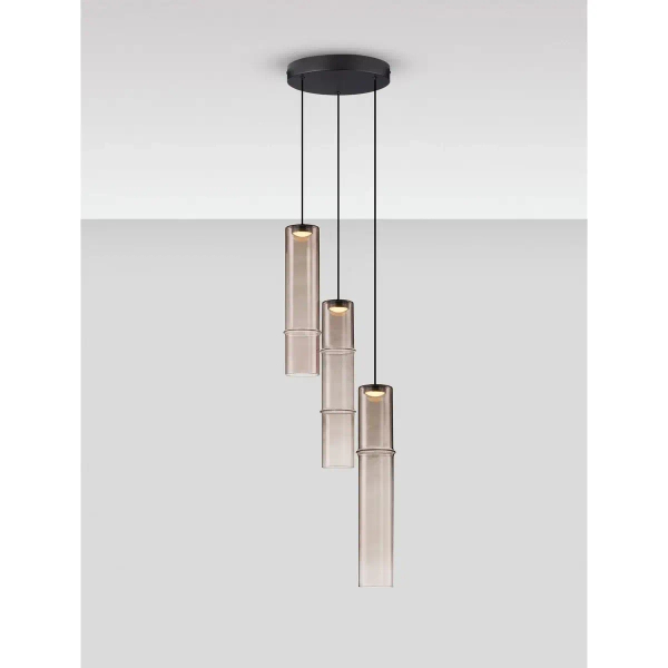 Nowoczesna potrójna lampa sufitowa SARTANO LE45163 LED 9W 3000K mokka