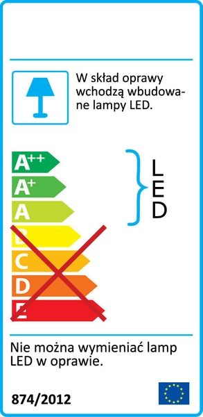 Ścienna LAMPA kinkiet AMADEO 6260 Rabalux metalowa OPRAWA dekoracyjna LED 21W 4000K molekuły furano czarna