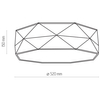 Lampa sufitowa geometryczna Kantoor 1567 TK Lighting czarna biała