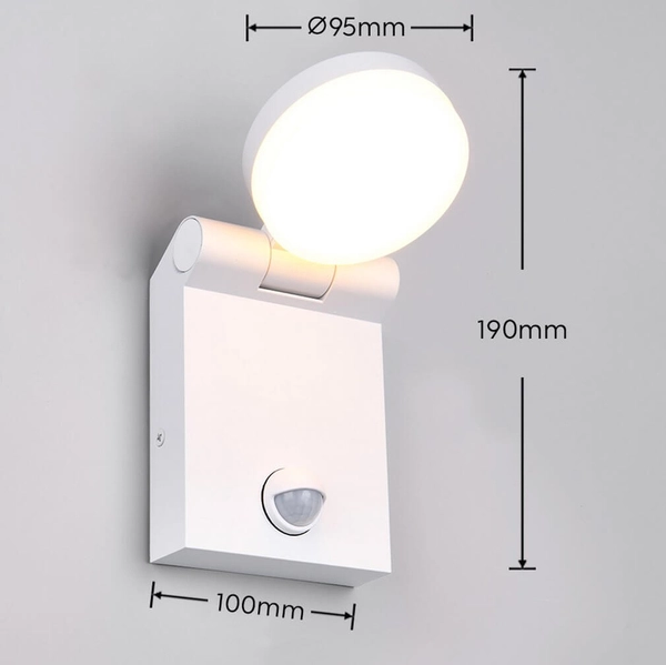 Kinkiet ścienny z czujnikiem Adour 245569131 LED 10W 2300-4000K IP44 biały