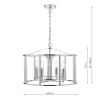Łańcuchowa wisząca lampa Mya MYK0450 do kuchni świecznikowa chrom