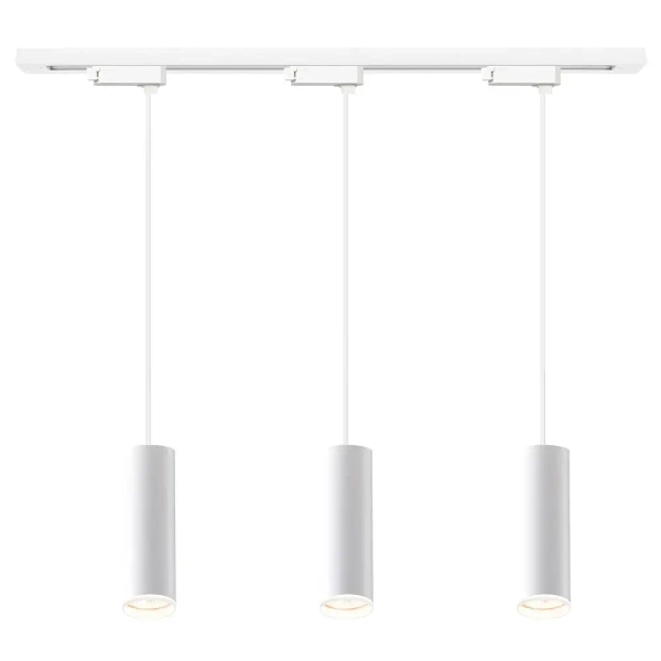1-fazowa lampa szynowa zwisająca Pipe Ring Track ML2080 tubki biały