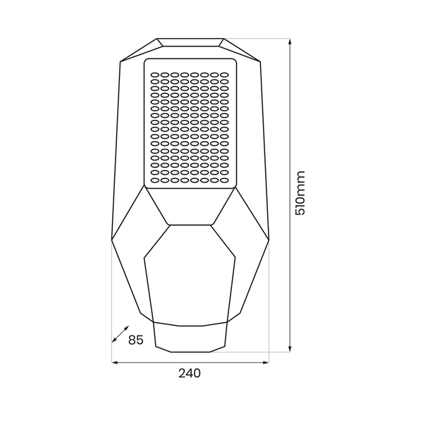Latarnia solarna Kobra EKO0548 LED 200W 6500K IP65 szara