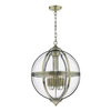 Salonowa lampa wisząca Vanessa VAN0575 Dar Lighting przezroczysta mosiądz
