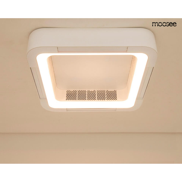 Lampa sufitowa z wentylatorem Fanlight 5900168832329 Moosee ściemnialna biała