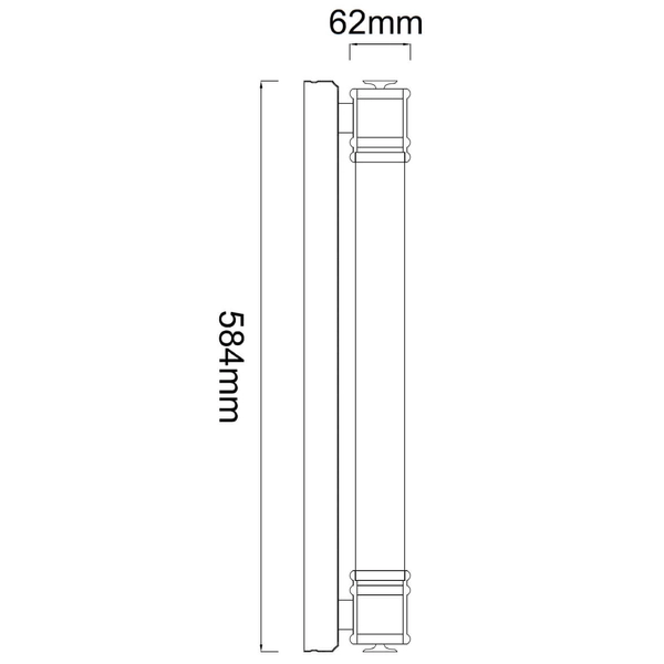 Chromowany kinkiet LED 13W 3000K Omi Parette ścienna tuba łazienkowa