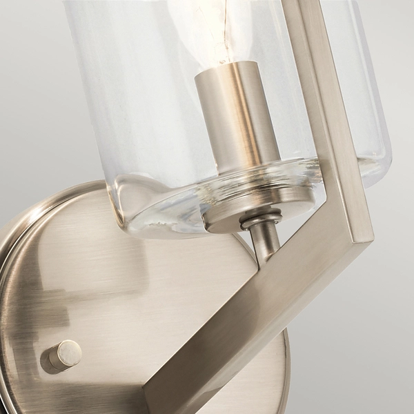 Cylindryczny kinkiet ścienny QN-NYE1-CLP klasyczny srebrny