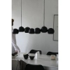 Wisząca lampa nad wyspę Cupolo 108860 metalowa kule molekuły czarna