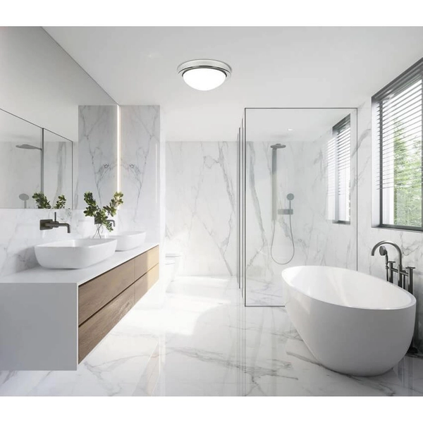 Szklana lampa sufitowa Roda 13-96923 IP44 chrom biała