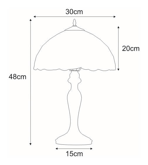 Lampa stołowa Fruit K-G12550 witraż owoce multikolor