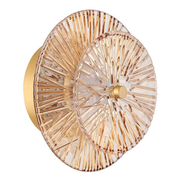 Kinkiet ścienny LUXIO ST-3315-2 gold Step LED 6W 3000K bursztynowa