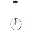 Ringowa zwisająca lampa 22064 LED 20W 3000K do salonu z żarówkami czarny