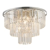 Lampa sufitowa glamour CRISTAL 7628 kryształowa srebrna przezroczysta