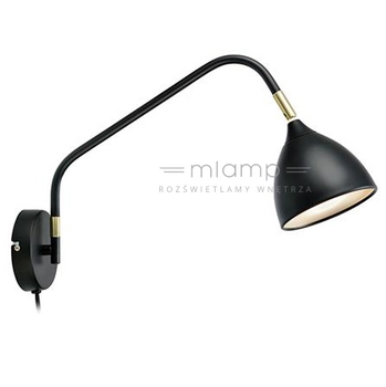 Kinkiet LAMPA ścienna VALENCIA 106081 Markslojd metalowa OPRAWA regulowana czarna