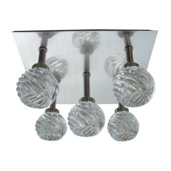 Sufitowa lampa z kryształkami GIRA 95-23219 glamour srebrna