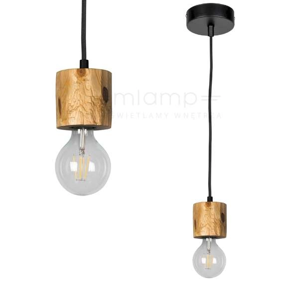 Ekologiczna lampa wisząca Pino 71689104 Spotlight rustykalna drewniany sosna